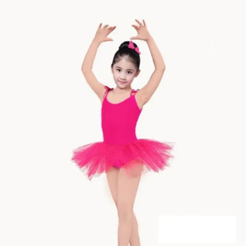 Children Dance Sling Ballet Dress Girls Fluffy Dream Dance Costumes Exercise Clothes Small Princess Fluffy Dancewear