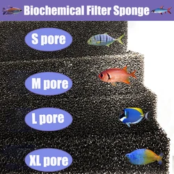 Filtre en coton biochimique, accessoires d'aquarium, pratique, en mousse, noir, plusieurs tailles S M L XL