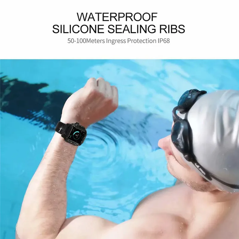 Correa deportiva resistente al agua para Apple Watch 5, banda protectora de silicona de 40mm y 42mm para Iwatch Series 6 se 3 5 4