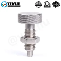 VCN230-BN M6/8/10/12/16 All Stainless Steel Spring Screw Bolts Knurled Knob  Index Plungers