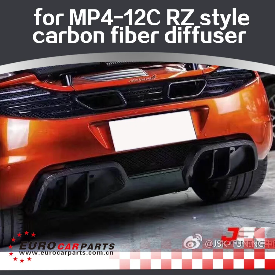 MP4-12C diffuser fit for McLar MP4-12C to RZ style carbon fiber rear diffuser