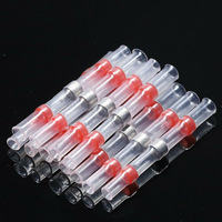 100Pcs Heat Shrink Butt Crimp Terminals Waterproof Solder Seal Electrical Connectors Wire Cable Splice Kit Automotive Marine