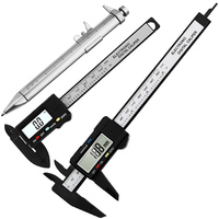 Digital Vernier Caliper 0-100mm LCD Electronic Carbon Fiber Altimeter Micrometer Measuring Tool