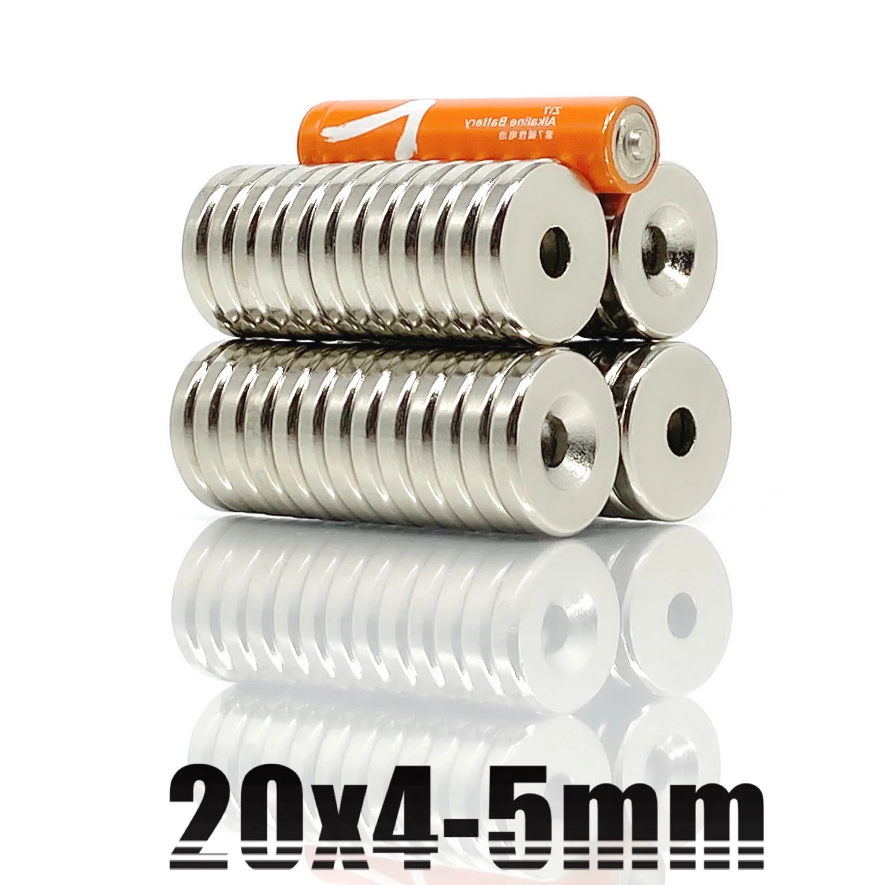 

5~50PCS 20x4-5 mm Powerful Magnets 20*4 mm Hole 5mm Small Permanent Round Countersunk Neodymium Magnetic Magnet 20x4-5mm 20*4-5