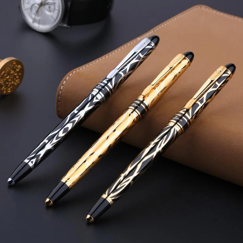 

Picasso 901 Amorous Feeling of Paris Flower Pattern Fountain Pen 18KGP Fine Nib Professional Office School Writing Tool Set