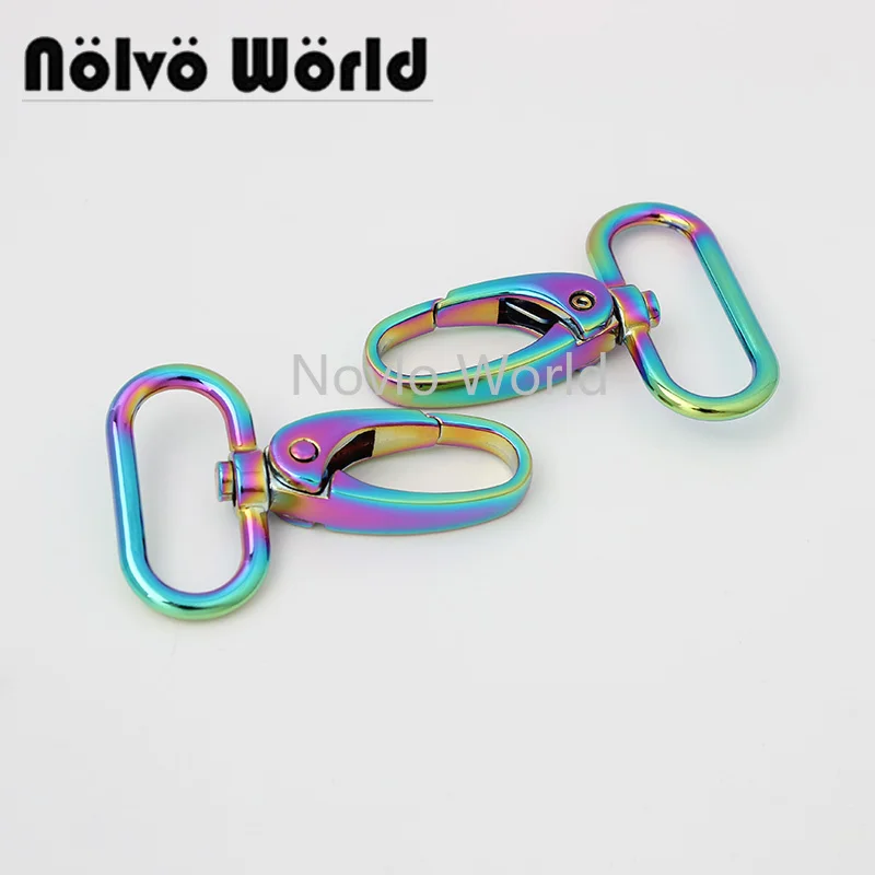 

Nolvo World 20 pcs 20-25-32-38mm metal purse snap clasp Rainbow bags strap buckles snap hook