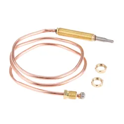 Universal Gas Thermocouple 600mm M8*1 Head Thread with/2nuts fits for Gas Fireplace Fire Pit Grill Stove Outdoor BBQ Gas Heater