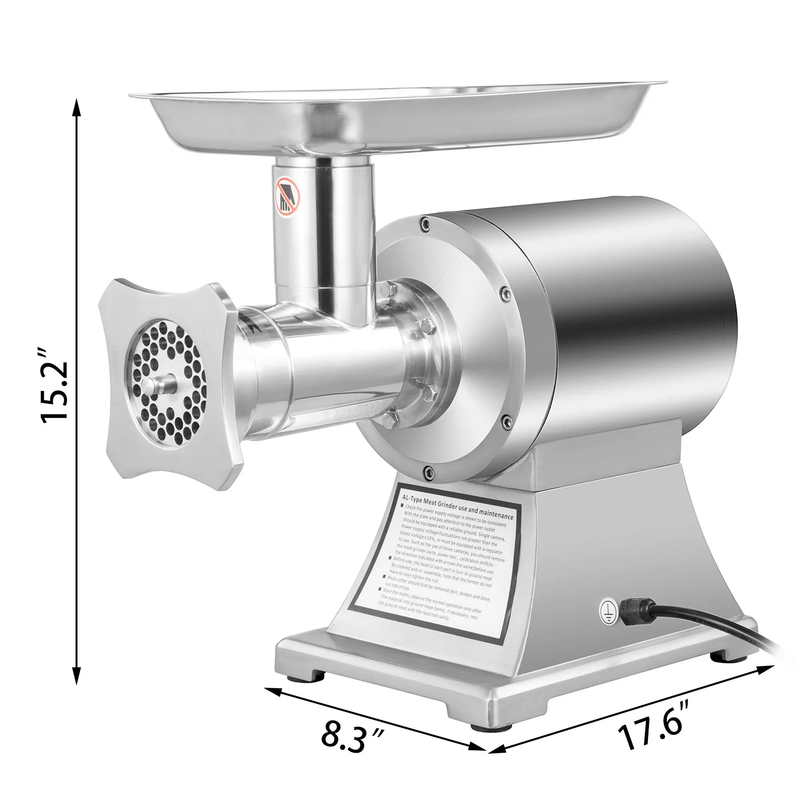 VEVOR 1100W elektryczna maszynka do mielenia mięsa Mini przenośny rozdrabniacz Blender roboty kuchenne maszynka do mielenia narzędzia kruszarka do