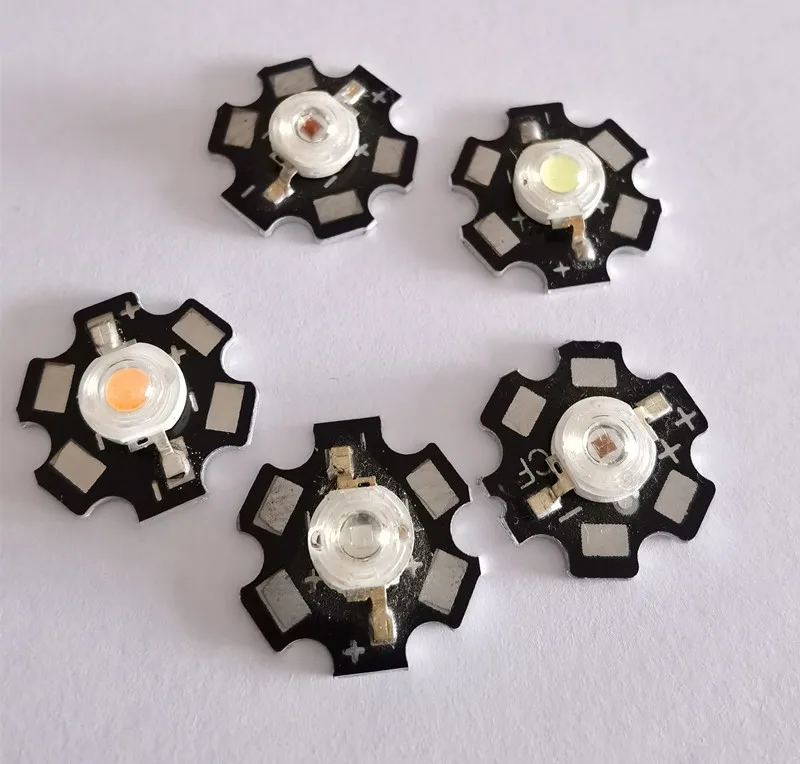 10pcs 1W 3W High Power warm white/cool white /natural white/red/green/Blue/Royal blue IR LED with 20mm star pcb