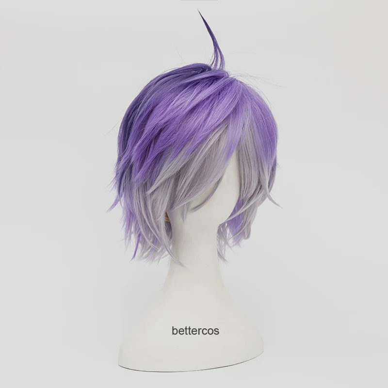 Perruques de cheveux synthétiques Anime Diabolik Lovers Sakamaki Oke Ato pour hommes, cosplay court violet, nickel é de chaleur, bonnet de perruque gratuit