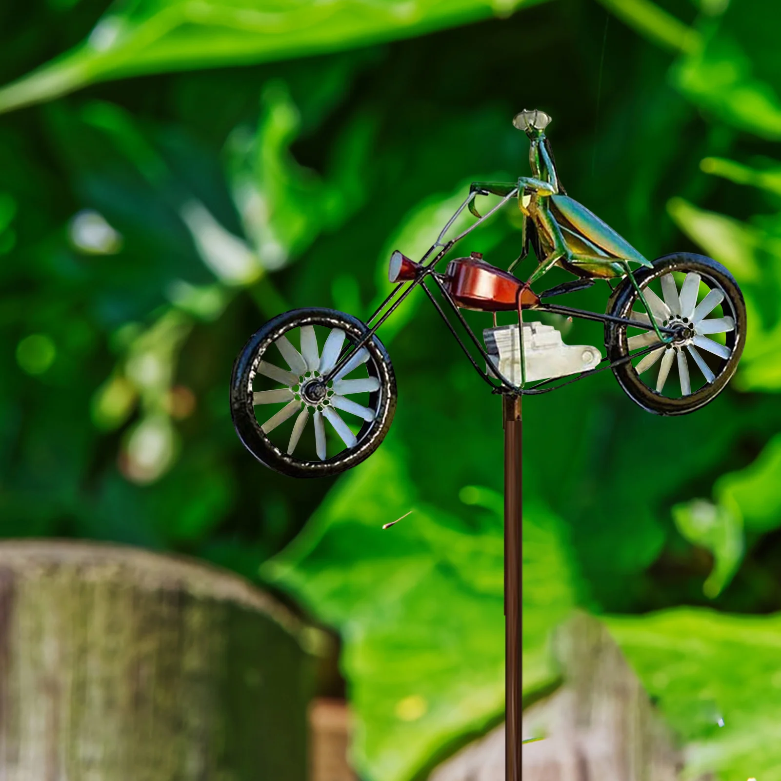 Zwierzęcy rower Spinner Vintage rowerowy metalowy wiatraczek żaba, królik, modliszka, kot mysz metalowa stawka wstawianie stoczni dekoracja