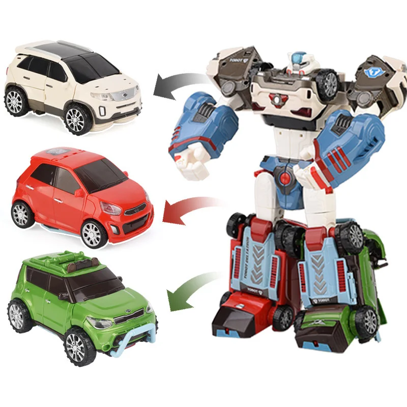 3 IN 1 Tobot Korea Version Deltatron Transforming Robot Toys Korea Cartoon Brothers Anime Transformation Car Toys