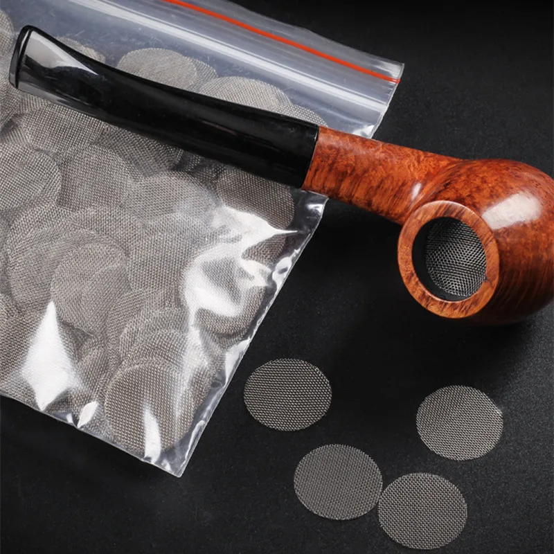 500pcs Multifunctional Thickened Hookah Water Pipe Stainless Steel Tobacco Smoking Metal Filters Smoke Pipe Screen Gauze