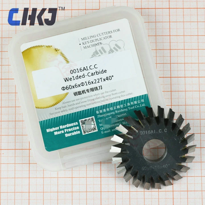 

CHKJ Horizontal Key Machine Milling Cutter 0016AI.C.C Φ60X6XΦ16X22T×40° Applicable 218-A/B/D 216 268 283 288 288-A/B/C 218D/E/F