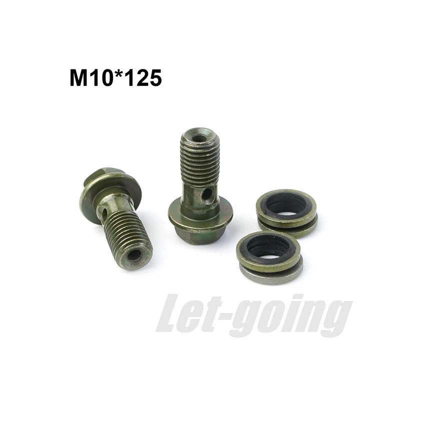 Motorcycle Brake Hose Bolts Nails M10 Banjo Screw for Caliper Brake Master Cylinder Hydraulic Clutch Yamaha Color Silver