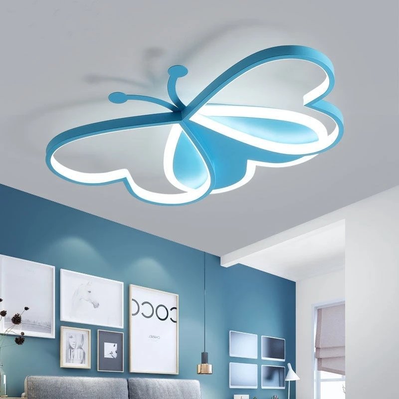 Imagem -03 - Criativo Borboleta Led Luzes de Teto Moderna Sala de Estar Quarto das Meninas Luminária Estudo Berçário Quarto de Criança