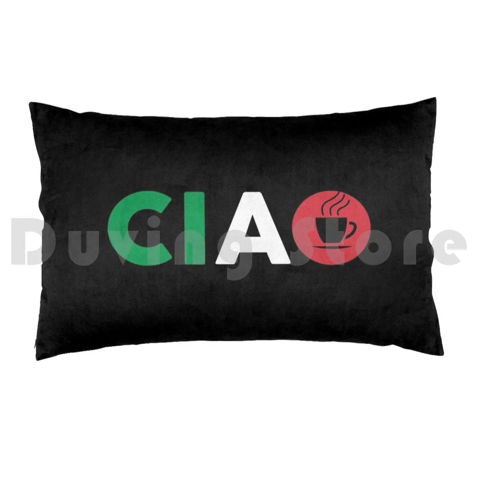 Ciao Italian I Love Italy With Italia Espresso Pillow Case 20*30 Inch Italy Italia Espresso Coffee Black Coffee