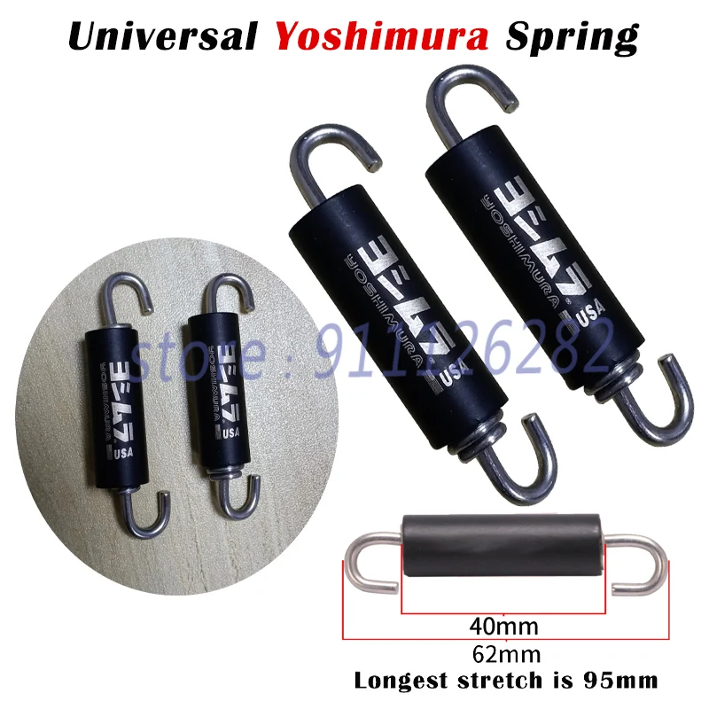 2pcs 86mm 62mm Motorcycle Modified Exhaust Pipe Yoshimura Spring Muffler Silencer For Scooter Stainless Steel