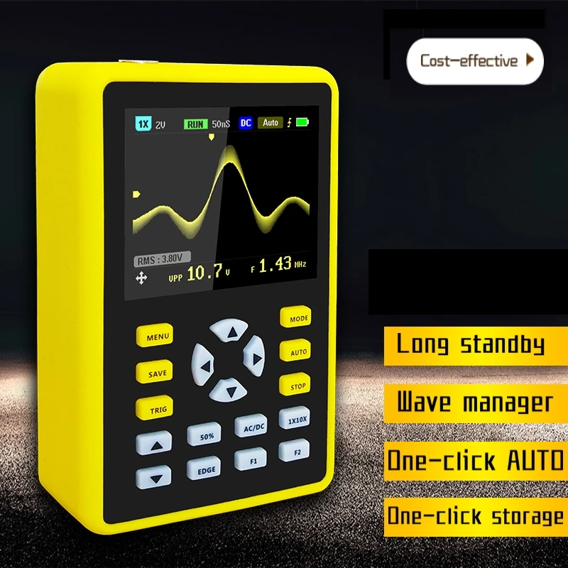 FNIRSI-5012H Handheld Mini Digital Oscilloscope 500MS/s Sampling Rate 100MHz Analog Bandwidth