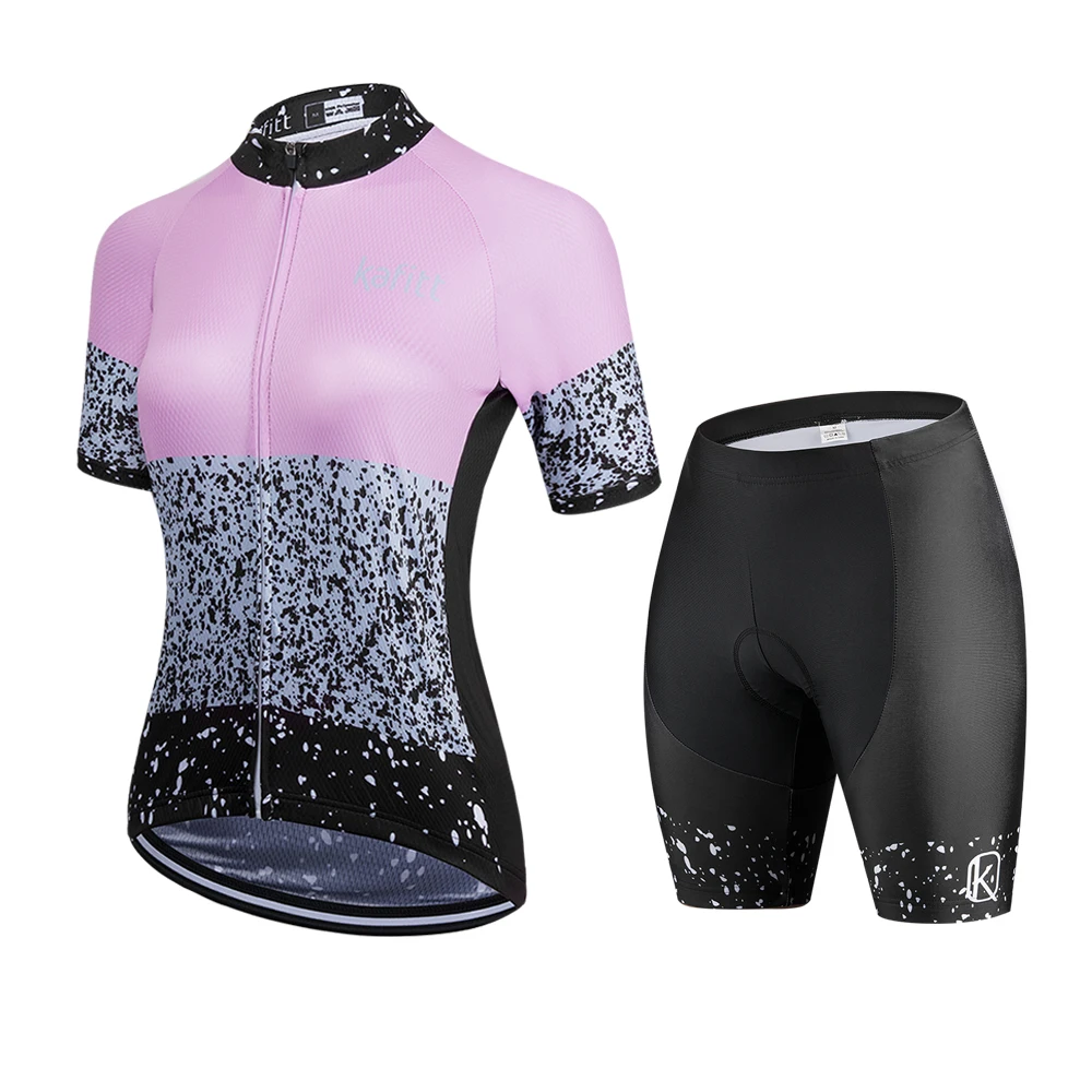 Kafitt Cycling Robe Summer Branded Women Clothing Shorts And Top Feminine Blouses Two Piece Set Large Size Road Bike Dress