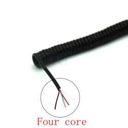 Diy Spring Curl Line Usb Line Usb 4 Core Wire Micro MINI Usb Extension Data Cable 50cm 200cm