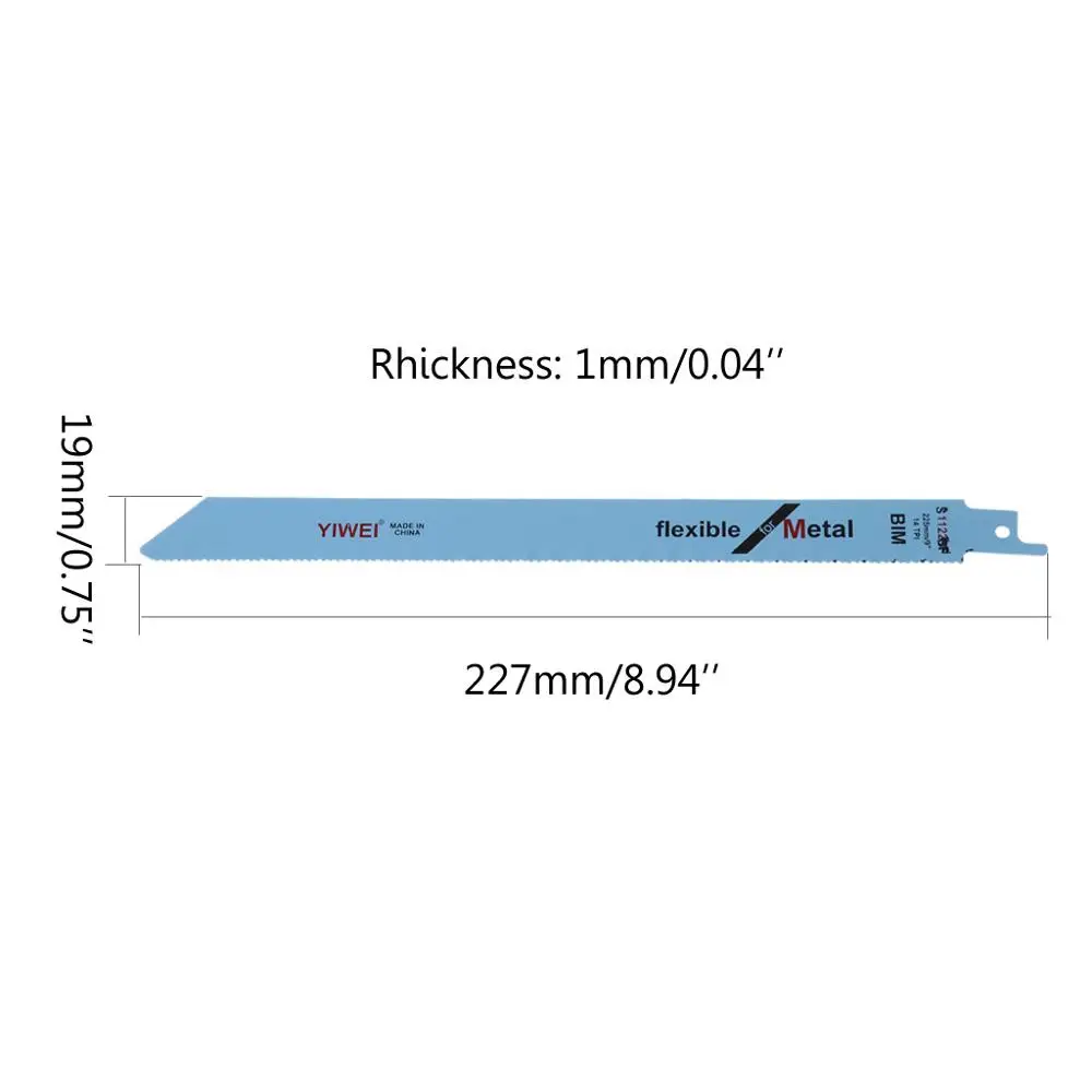 5 Stück s1122bf Säbels äge blätter 227mm 9 "zum Schneiden von Metall und Holz