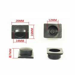 10 pcs Switch Accessories For Rechargeable Led Flashlight Tail Rubber Waterproof Button Central Switch Button Accessories