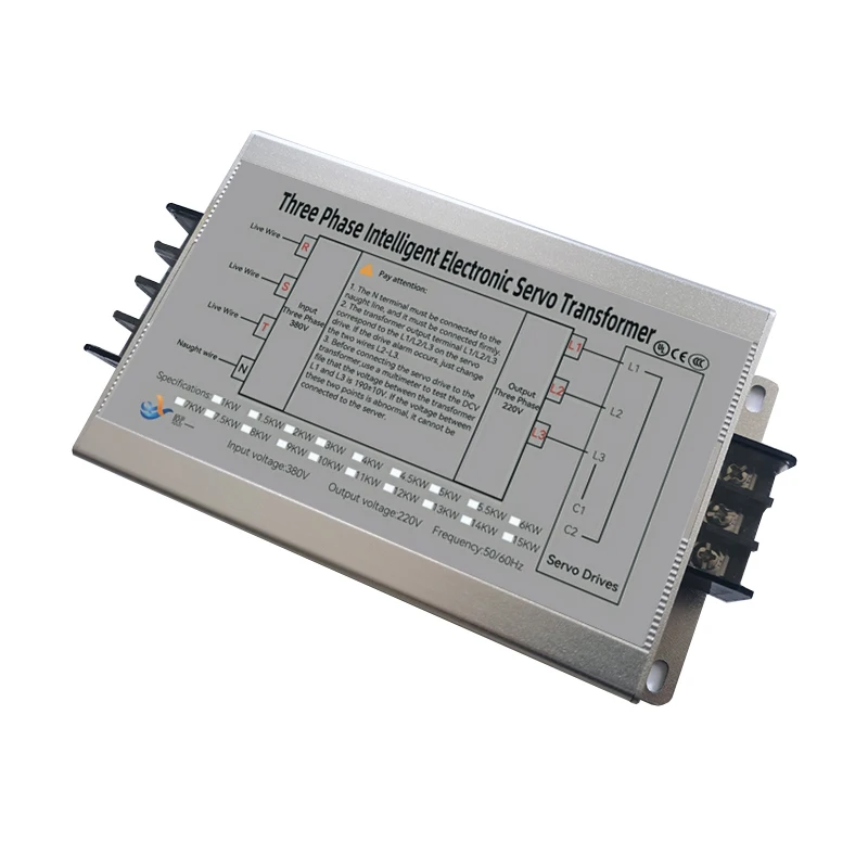Imagem -02 - Transformador Servo Eletrônico Trifásico Inteligente 380v de 15kw a 220v a 200v 8kw 9kw 10kw 11kw 12kw 13kw 14kw 15kw