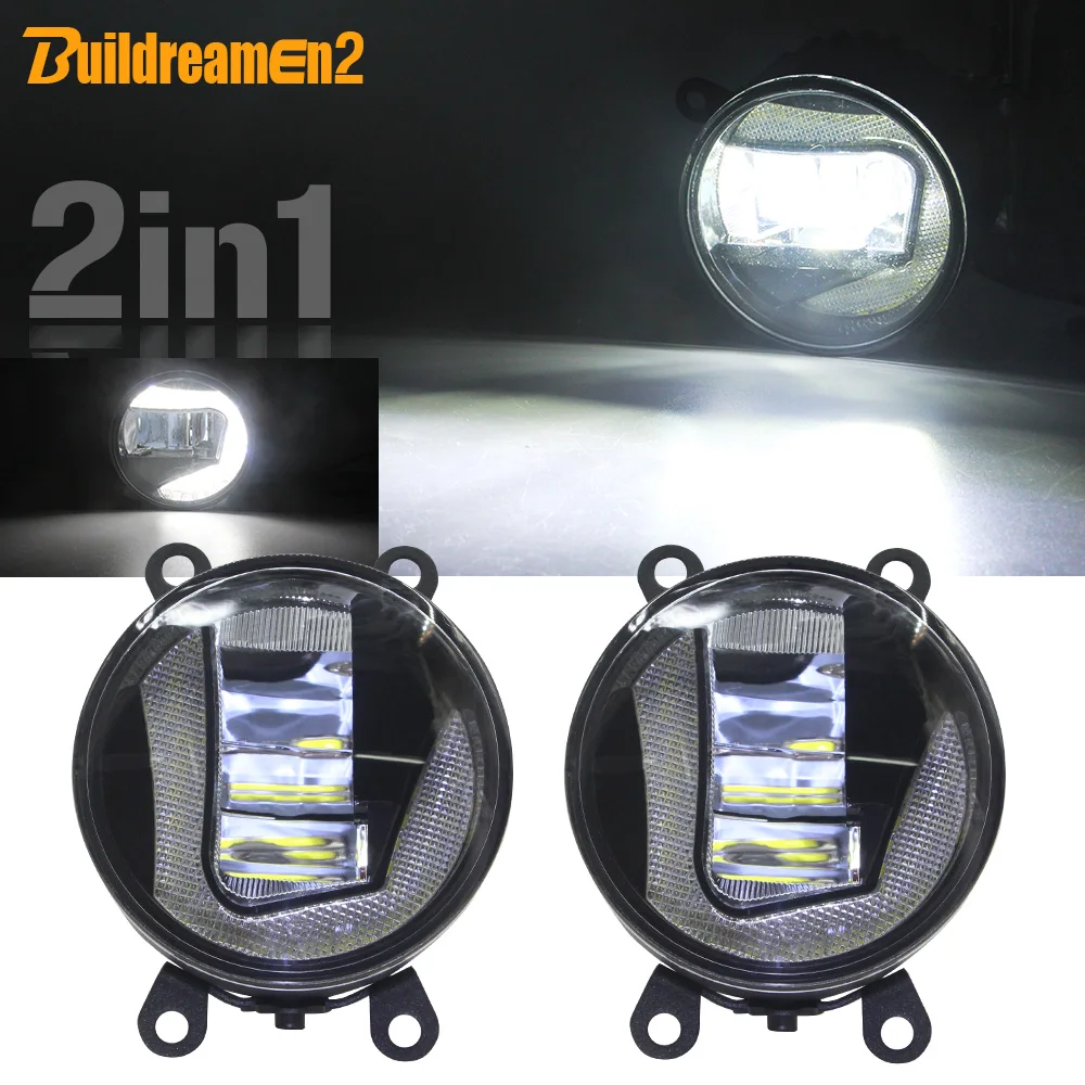 

Buildreamen2 Car LED Bulb Projector Fog Light + DRL Daytime Running Light White 12V For Infiniti EX EX25 EX37 EX35 2008-2013