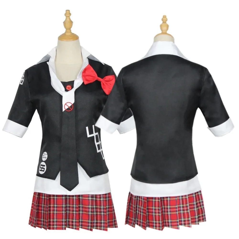 Anime Danganronpa Cosplay Costume Girl Enoshima Junko Game Black Uniform Cafe Work Clothes Short Skirt Set Cosplay Anime Women