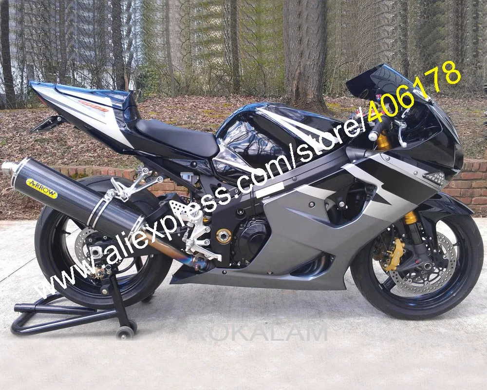 

K3 GSXR1000 03 04 For Suzuki Fairing Kit GSX-R1000 2003 2004 Black Gray Sport Body Kit (Injection Molding)