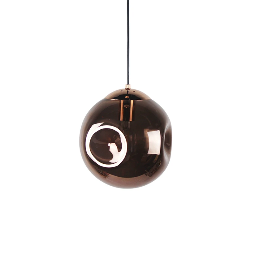 

Nordic Amber mirror pendant lights bedroom corridor bedside special molecular glass lamp dining living room hanging lighting