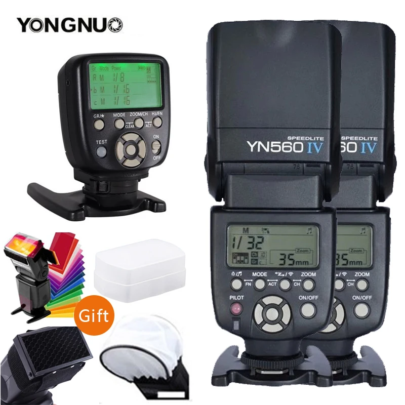 YONGNUO YN560IV YN560-IV YN560 IV Wireless Flash Speedlite YN560-TX II Trigger For Canon Nikon Olympus Pentax Fuji Camera