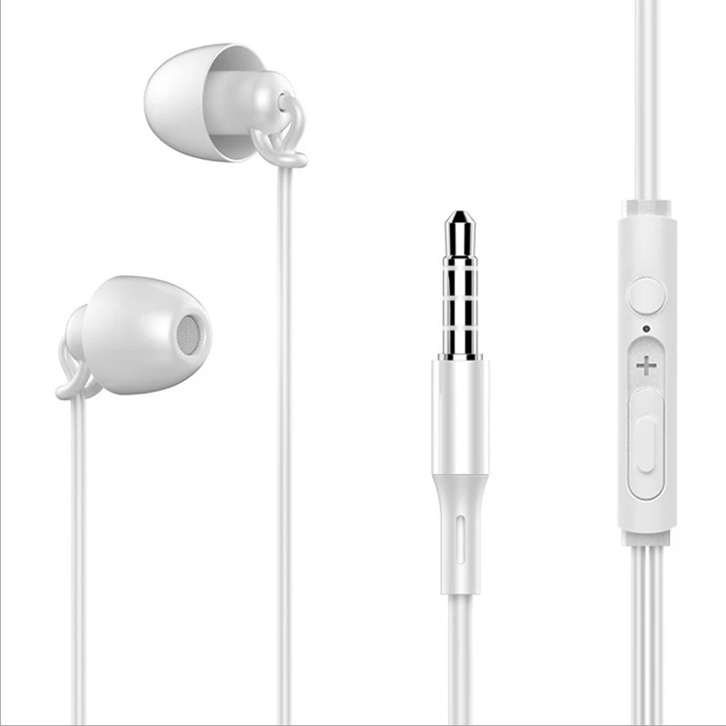 ASMR Oortelefoon Hifi Headset Ruisonderdrukkende Slapen Oordopjes Zachte Siliconen Headset TPE Draad Geen Oordruk Oordopjes Voor Xiaomi Huawei