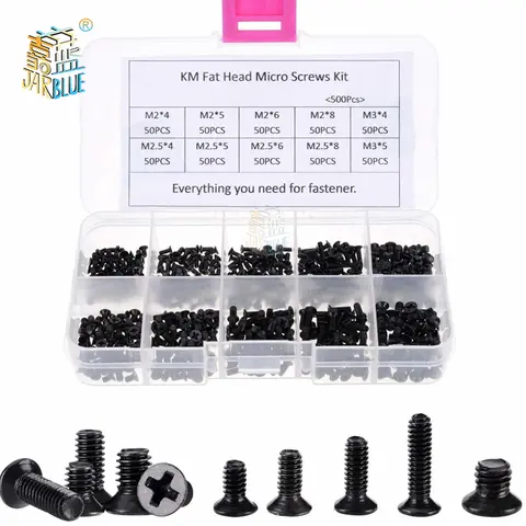 Small M2 M2.5 M3 Phillips Screw Set 250-500pcs JARBLUE
