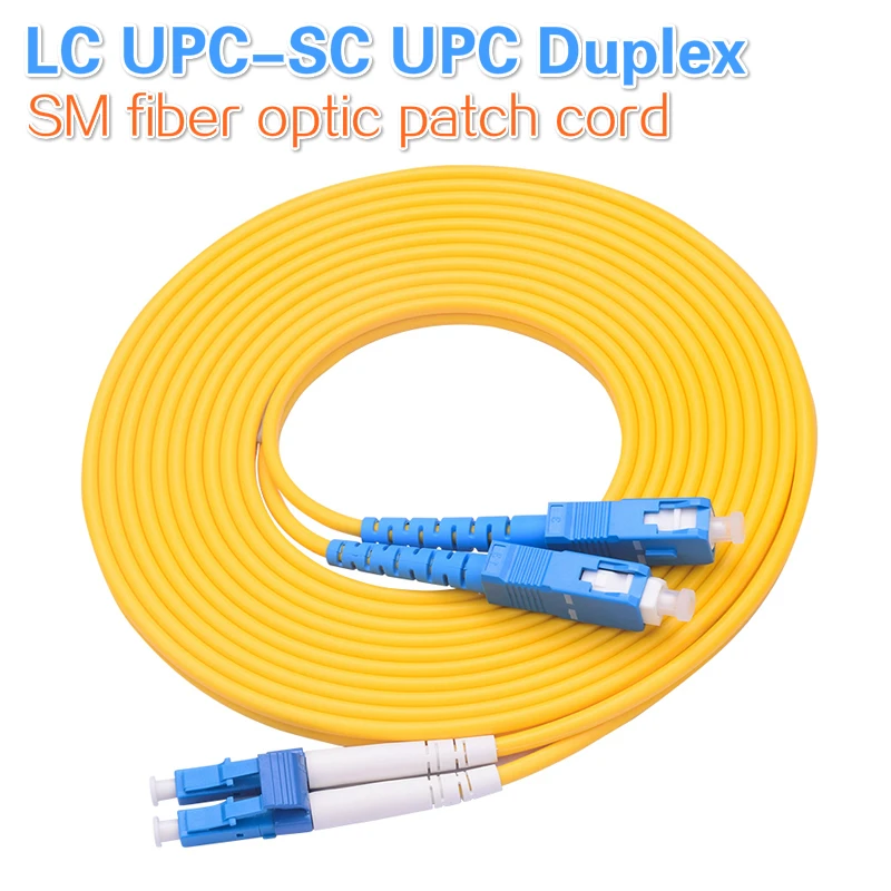 Single Mode 5pcs/bag LC UPC-SC UPC Duplex fiber optic patch cord optical patch cable Jumper