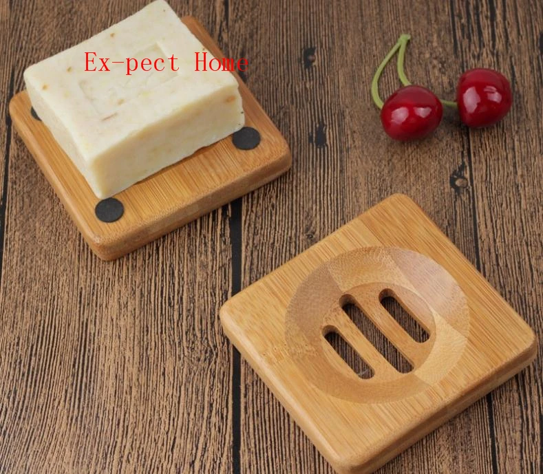 

Natural Bamboo Wooden Soap Dish Wooden Soap Tray Holder Storage Soap Rack Plate Box Container for Bath Shower Bathroom