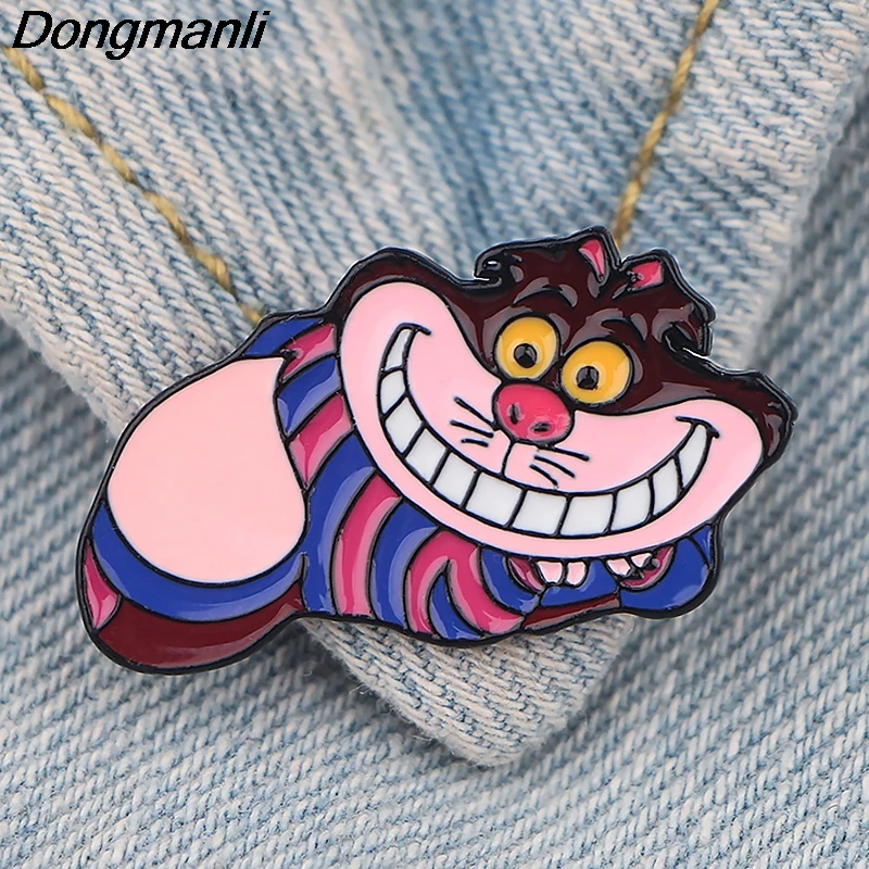 LT977 Alice in Wonderland Enamel Pin Movie Brooches Bag Lapel Pin Cartoon Holiday Badge Backpack Decoration Jewelry Gift