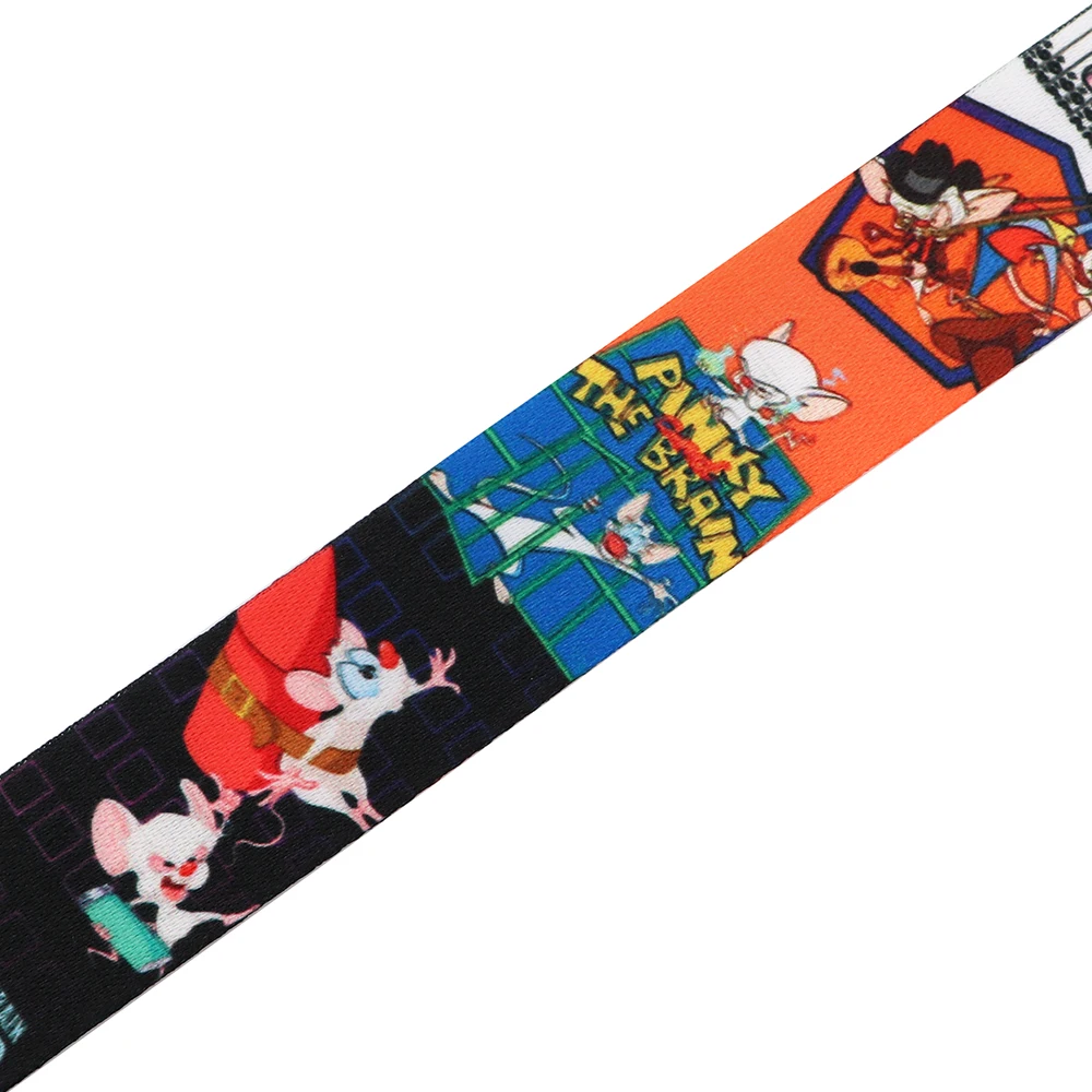 Flyingbee-llavero de dos ratones para amantes del Anime, correa de cuello con cordón para USB, soporte para insignia, cuerda para colgar, DIY, X2387