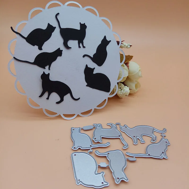 

Different Acctions Behaviors Cat 6 New Cutting Dies Scrapbooking Dies Metal Embossing Stamps and die for Card Making DIY