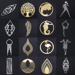 3pcs/lot Unique Dream Catcher Yoga Fashion Earring Pendant Wholesale 316 Stainless Steel Tree of Life Angel Wing Charm Pendants