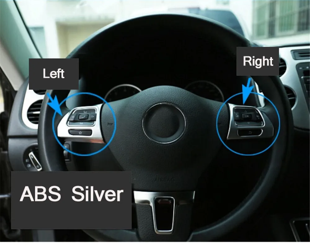 Car Accessories Steering Wheel Trim Decorative Sticker Case For Volkswagen Tiguan Touran Passat Amarok Multivan Lavida