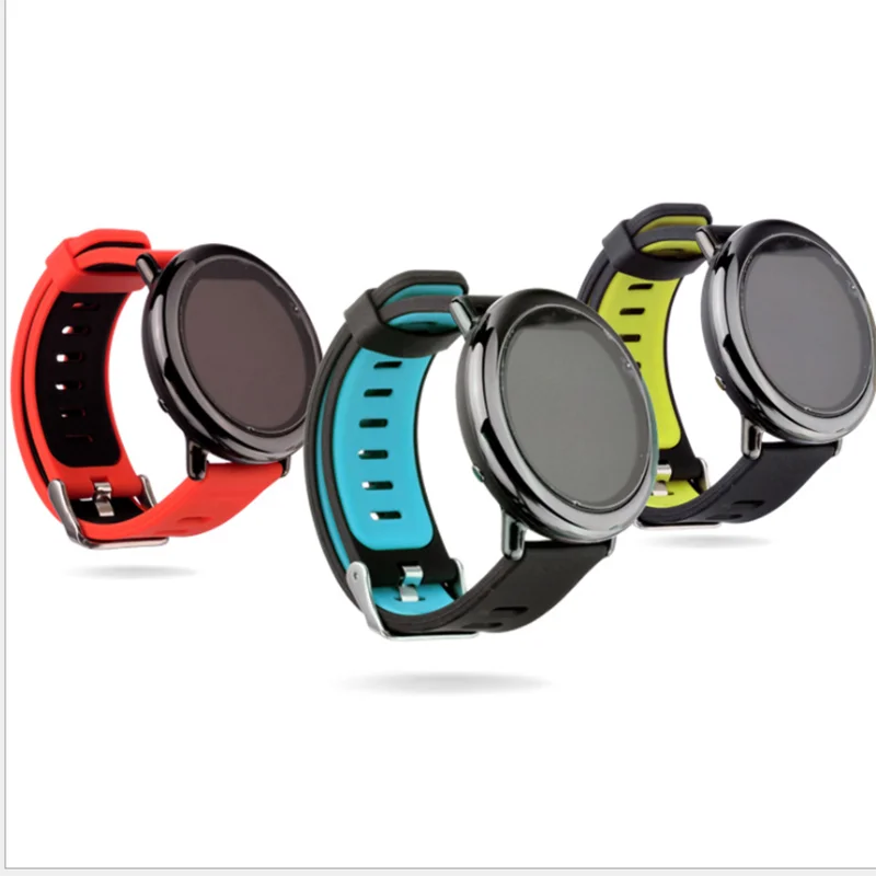 22 مللي متر سيليكون مربط الساعة ل الأصلي Xiaomi Huami Amazfit تيرة ستراتوس 2 2S 3 GTR 47 مللي متر الذكية ووتش استبدال سوار حزام