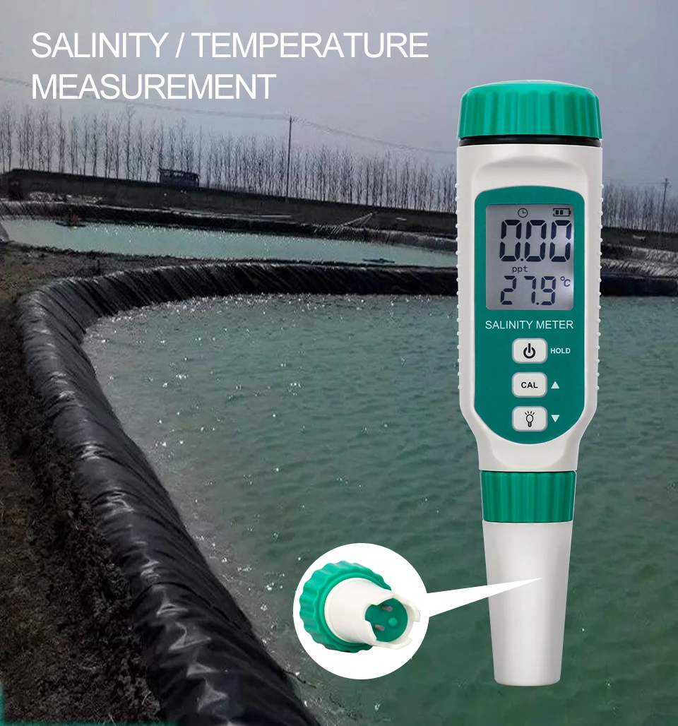 Portable Salinity Meter Digital Refractometer Salinometer Halometer Salt Gauge Salty Brine aquarium Food Water Quality Tester