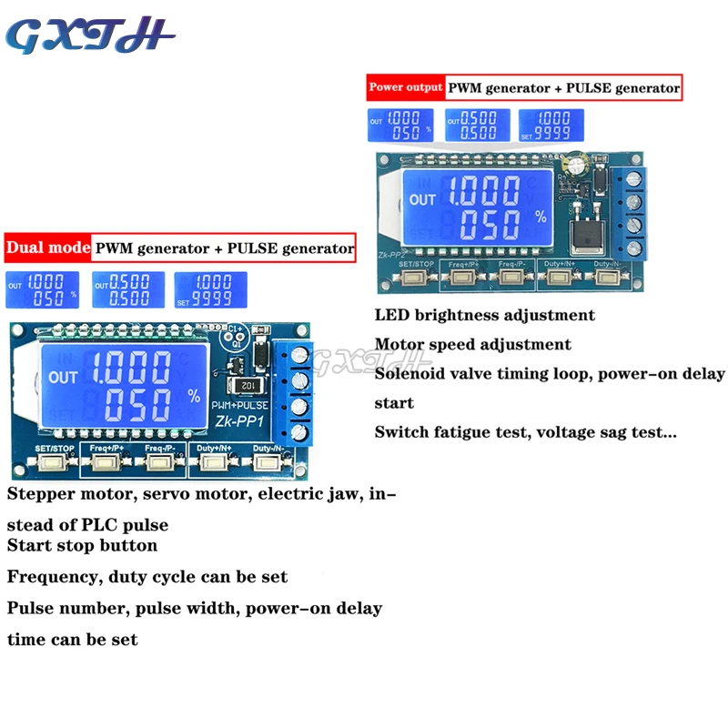 PWM Signal Generator 1 Channel 1Hz~150KHz Drives Load LED Motor PWM Pulse Number Frequency Duty Cycle Adjustable Module