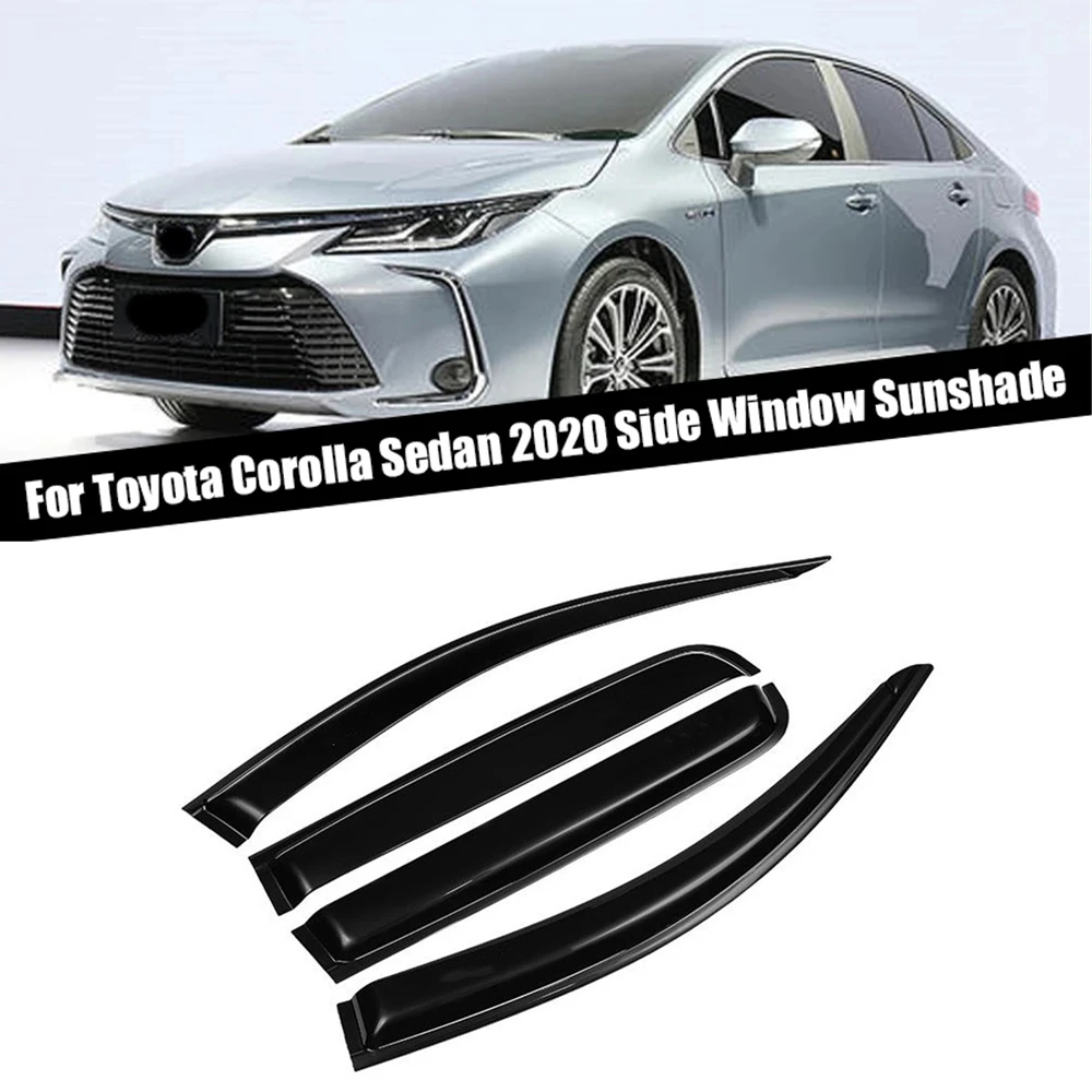 For Toyota Corolla 2019 2020 2021+ Sedan Window Visor Rain Sun Smoke Guard Deflector Shade Awning Shelter Trim Cover