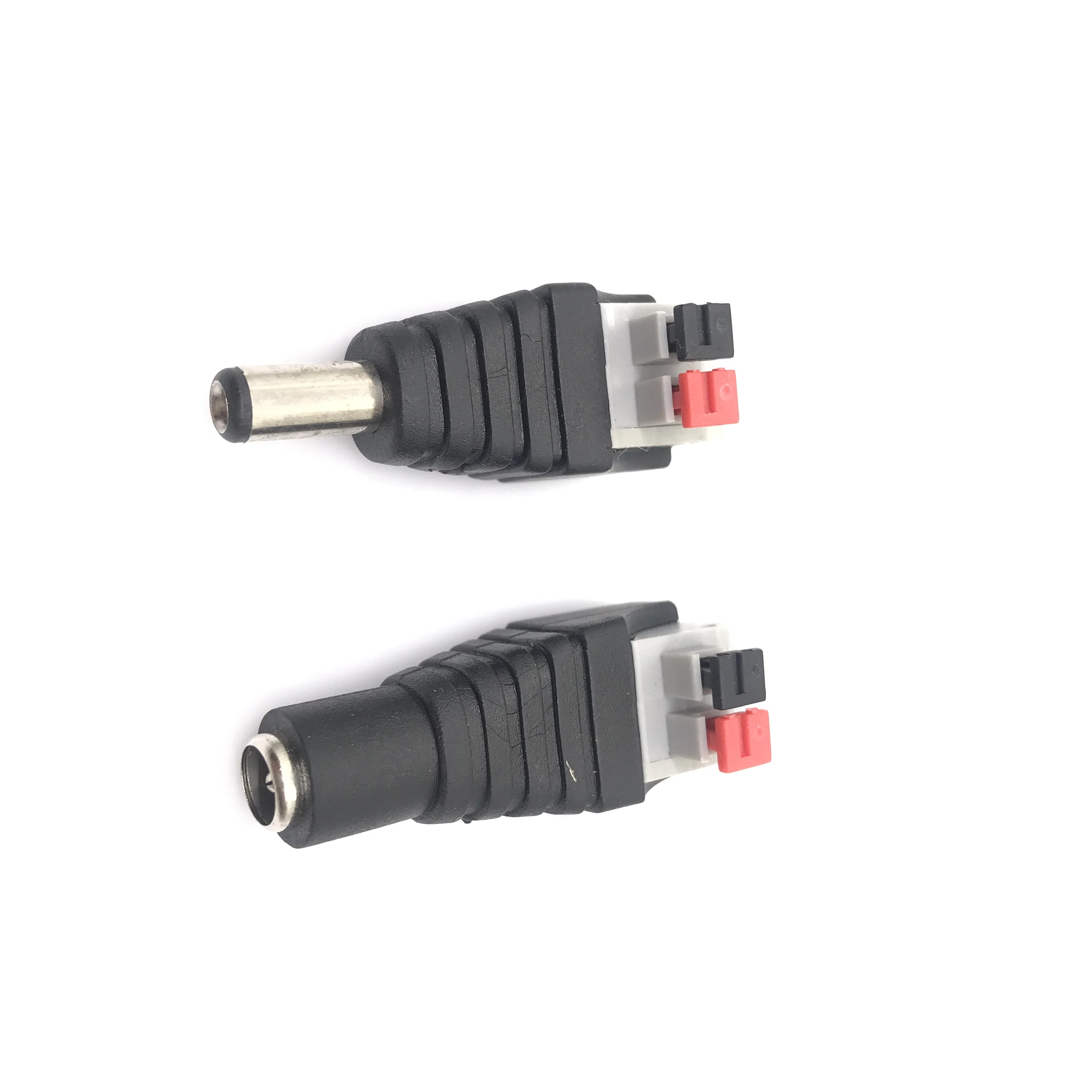 5pcs DC Male +5 pcs DC Female connector 2.1*5.5mm DC Power Jack Adapter Plug Connector for 3528/5050/5730 single color led strip