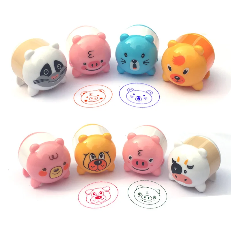 1 pcs Cartoon Animals Stamps Children Toy Kids Seal For Scrapbooking Stamper DIY Cartoon Stamper Toys New Wholesale