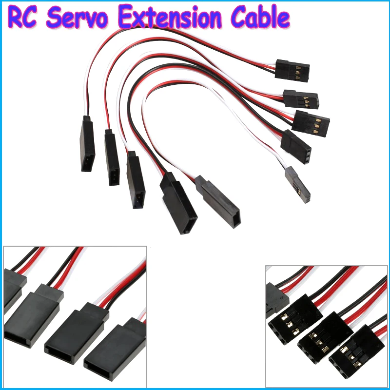 10pcs/lot RC Servo Extension Cord Cable Wire 150mm Lead JR Wholesale