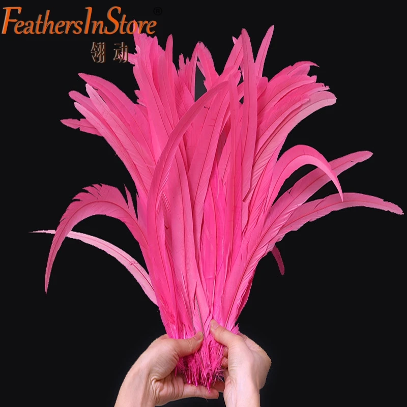 100pcs 14-16inches  rooster feather coque feathers tails 35-40cm chicken feather plumes for carnival performance decor